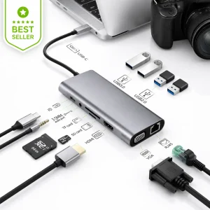 11 in 1 type c hub for MacBook and windows